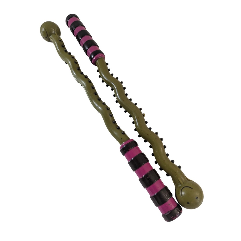 Battat Caterpillar Toy Drumsticks Green Black Set 2 Striped‎ Handle Replacement - Picture 6 of 6